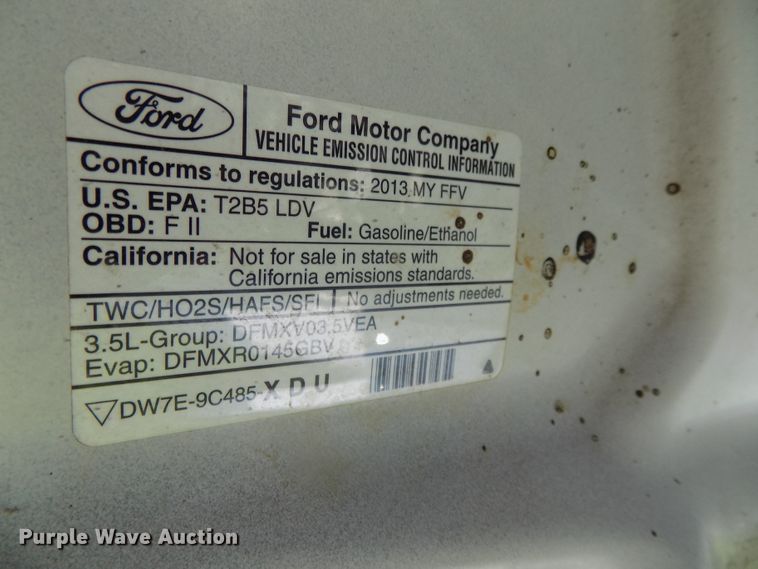 image for item DE7719 2013 Ford Taurus Police Interceptor