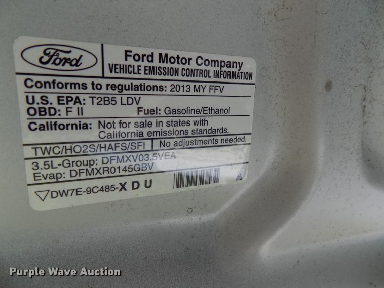 image for item DE7720 2013 Ford Taurus Police Interceptor