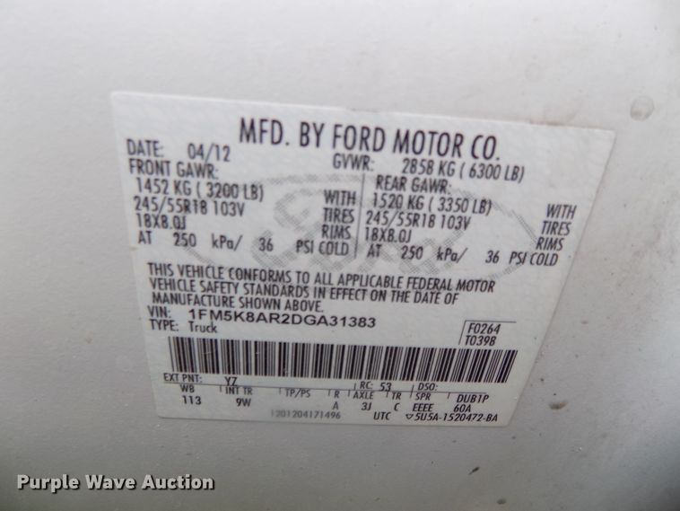 image for item DE7721 2013 Ford Explorer Police Interceptor SUV