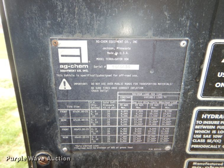 image for item DG1139 1990 Ag-Chem TerraGator 004 manure spreader