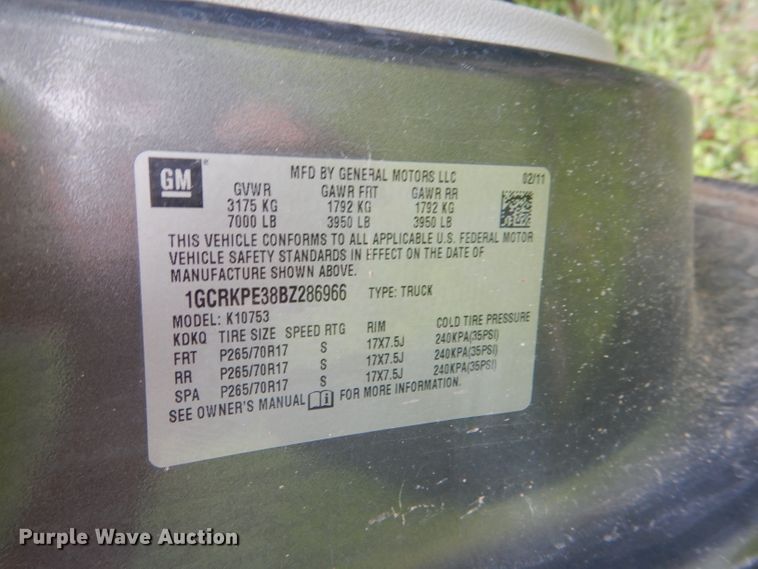 image for item DG4780 2011 Chevrolet Silverado 1500 Ext. Cab pickup truck