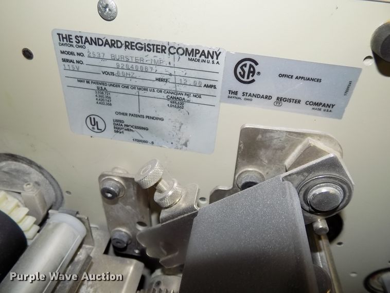 image for item DZ9725 (2) Standard Register machines