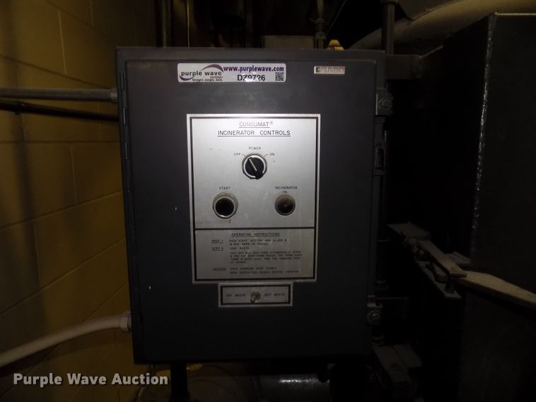 image for item DZ9726 Consumat Incinerator C-18 waste disposal system
