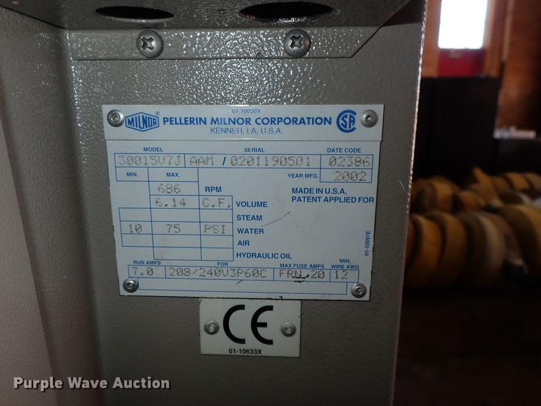 image for item FB9095 2002 Milnor washer