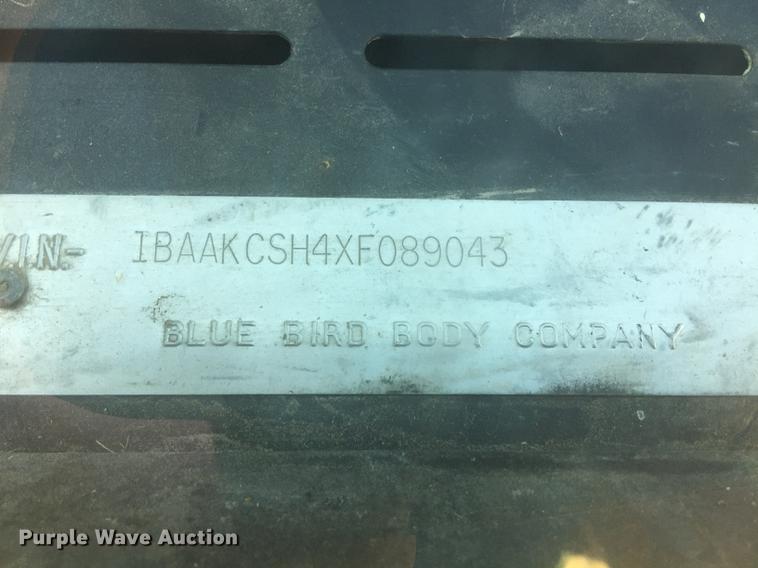 image for item FI9782 1999 Blue Bird TC2000 school bus