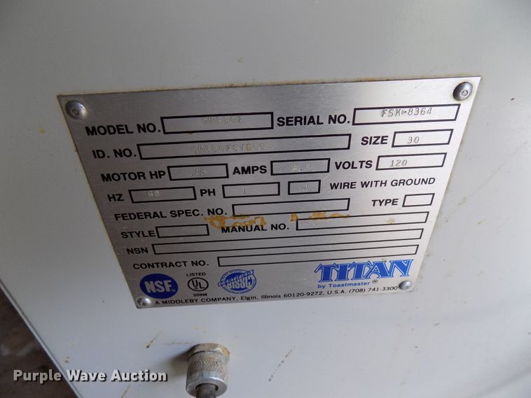 image for item FI9802 Titan GP630F food mixer