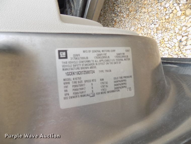 image for item FI9811 2007 Chevrolet Silverado 1500 Ext. Cab pickup truck