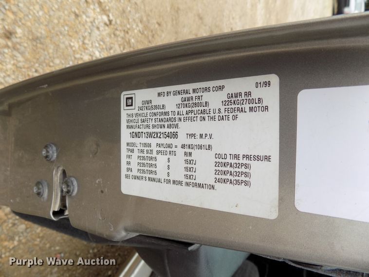 image for item FI9818 1999 Chevrolet Blazer SUV