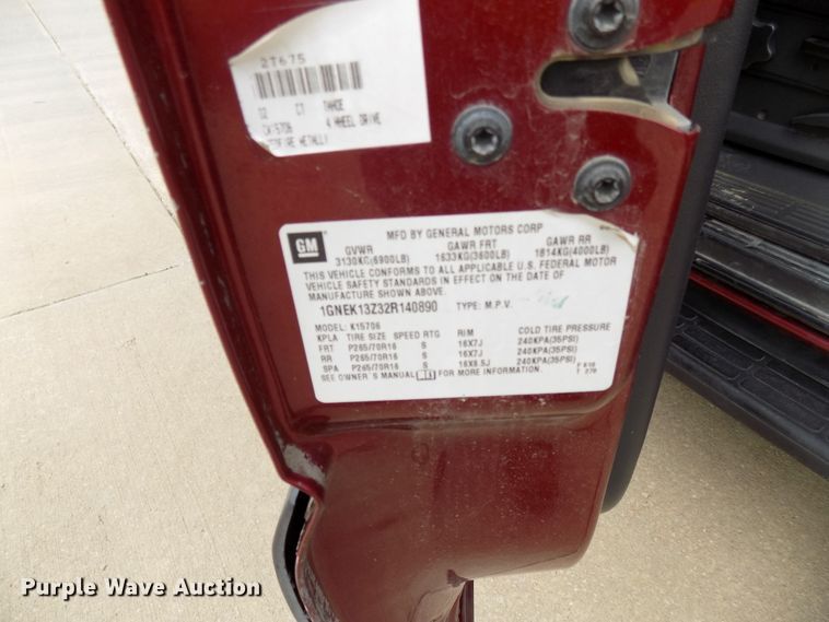 image for item FI9830 2002 Chevrolet Tahoe SUV