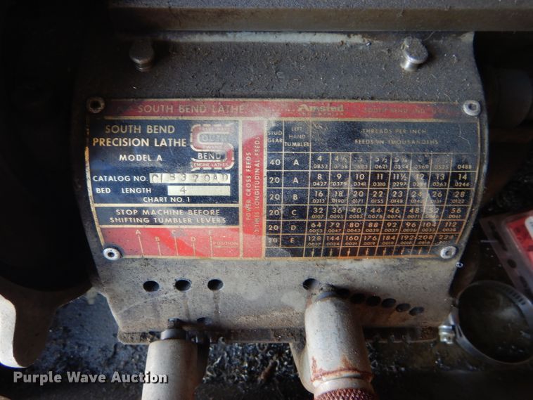 image for item FT9640 South Bend A C18370AD metal lathe