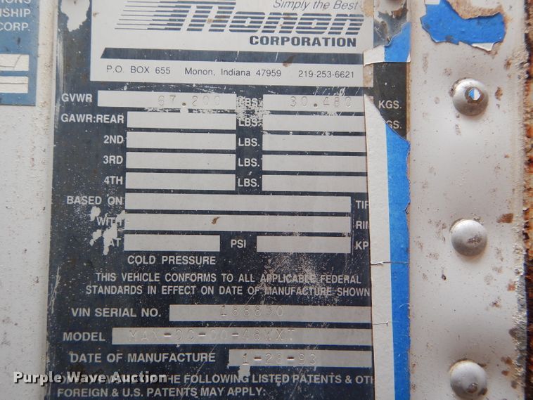 image for item FT9646 1993 Monson shipping container