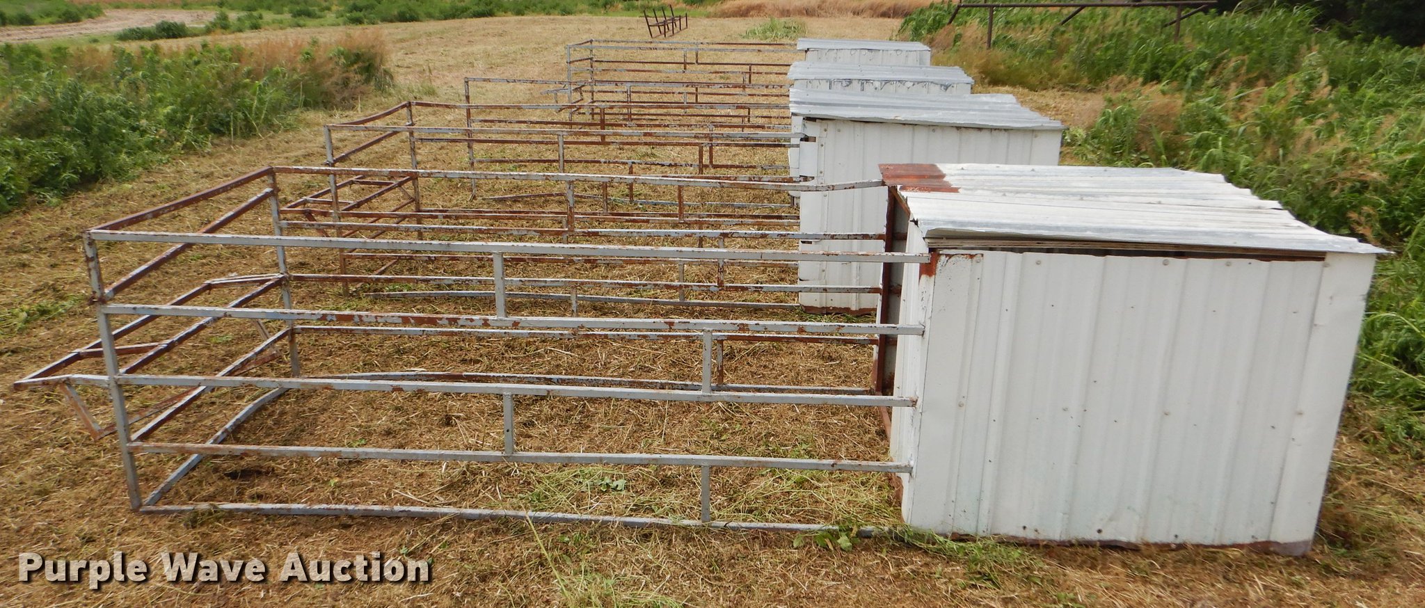 (4) calf huts in Hays, KS Item FT9595 sold Purple Wave