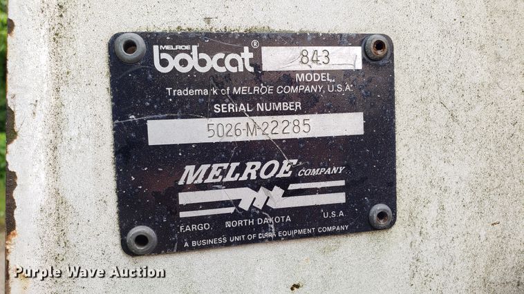 image for item AN9435 1986 Bobcat 843 skid steer