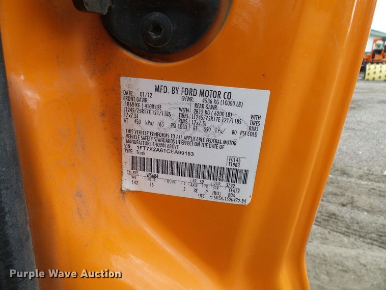 image for item DD6035 2012 Ford F250 Super Duty SuperCab pickup truck