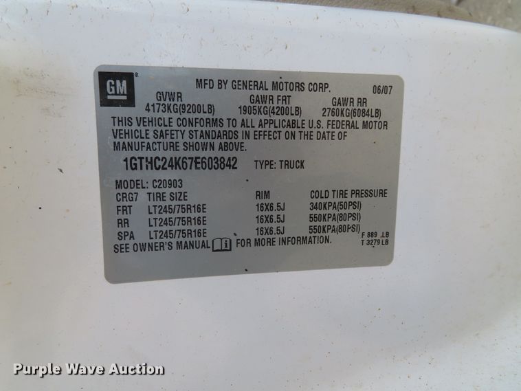 image for item DD6282 2007 GMC Sierra 2500HD pickup truck