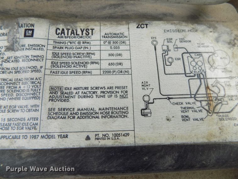image for item DE7730 1987 Chevrolet El Camino