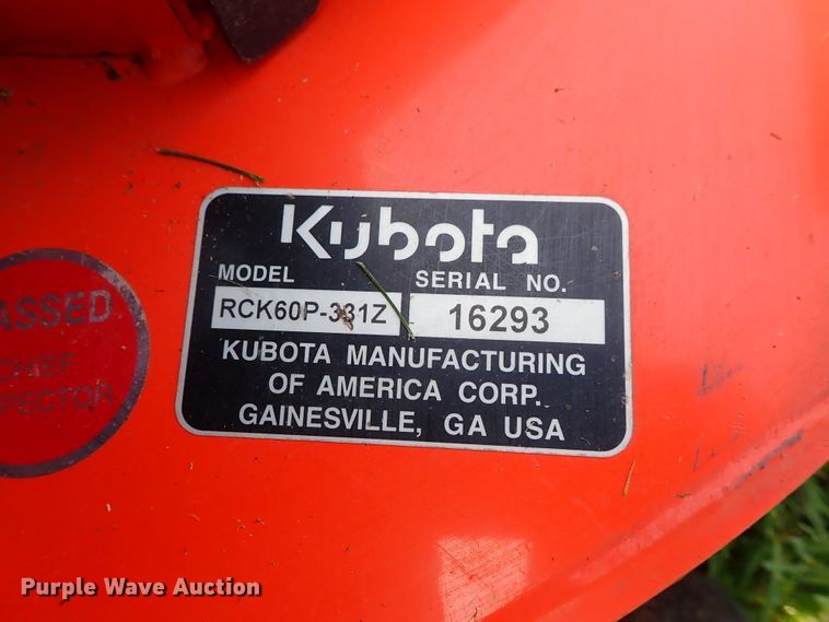 image for item DF1239 Kubota ZD326P ZTR lawn mower