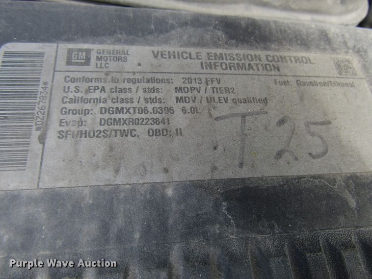 image for item DG1304 2013 GMC Sierra 2500HD Ext. Cab pickup truck