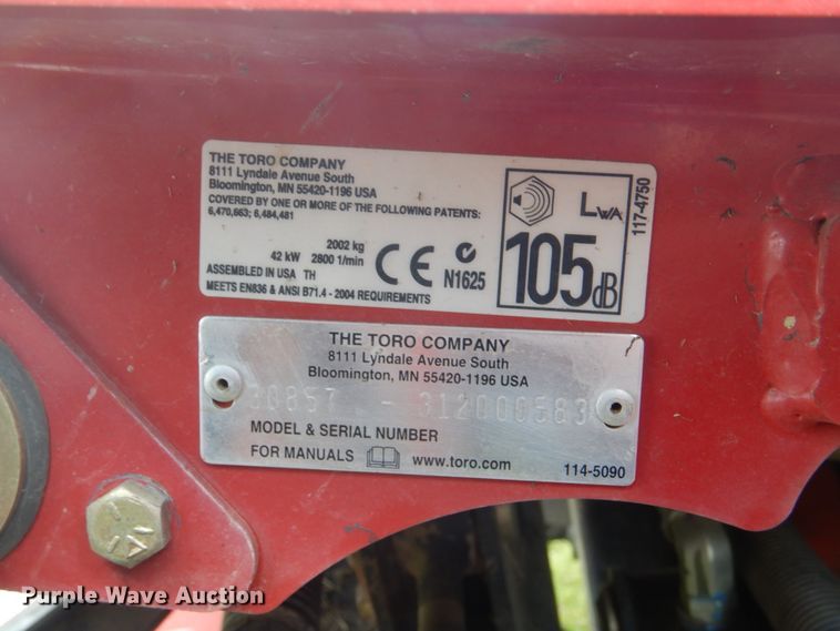 image for item DI2251 2012 Toro Groundsmaster 4500D ZTR lawn mower