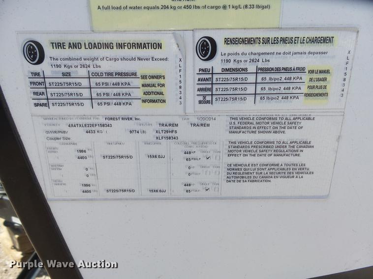 image for item DX9192 2014 Forest River XLR toy hauler camper