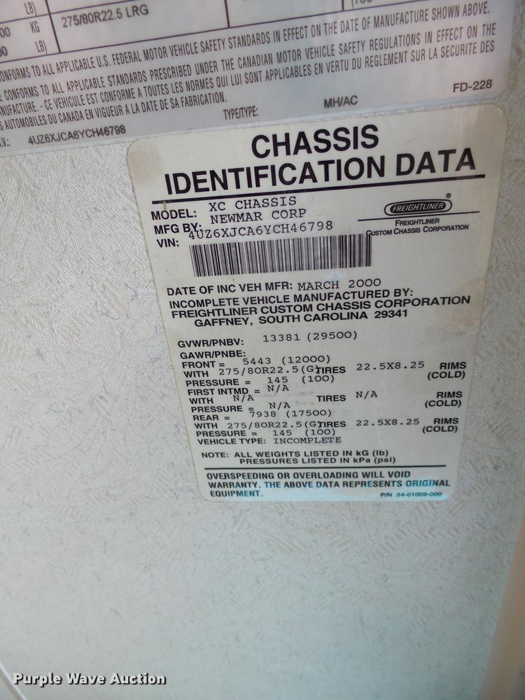 image for item DX9195 2000 Newmar Dutchstar RV