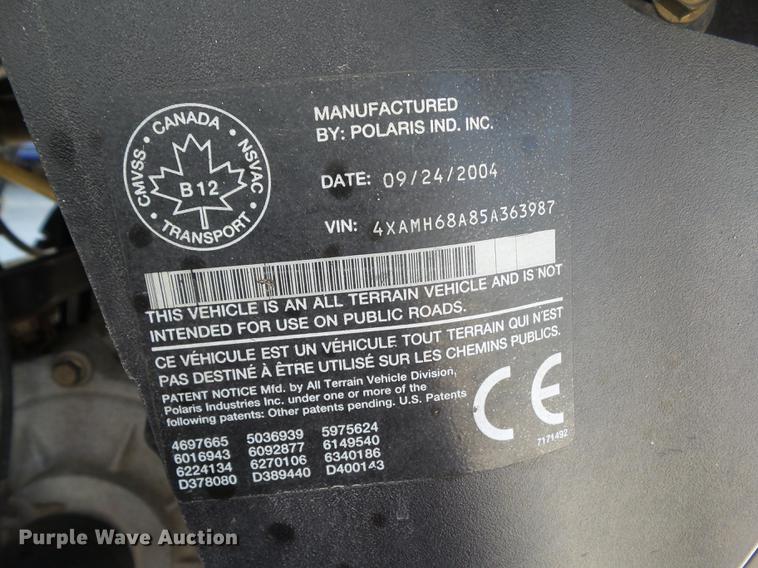 image for item EM9764 2005 Polaris Sportsman ATV