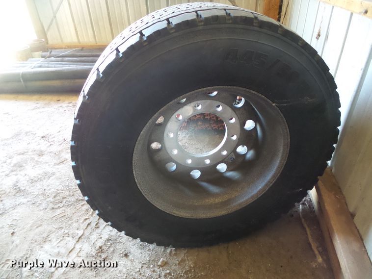 image for item EQ9106 (4) Michelin X One XDN2 445/50R22.5 super single tires and wheels
