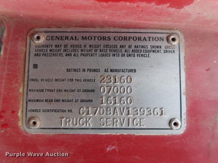 image for item FE9618 1980 Chevrolet C70 dump truck