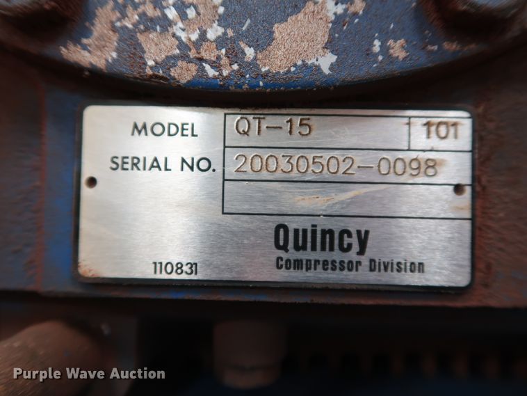 image for item FE9681 2003 Quincy QT-15 air compressor