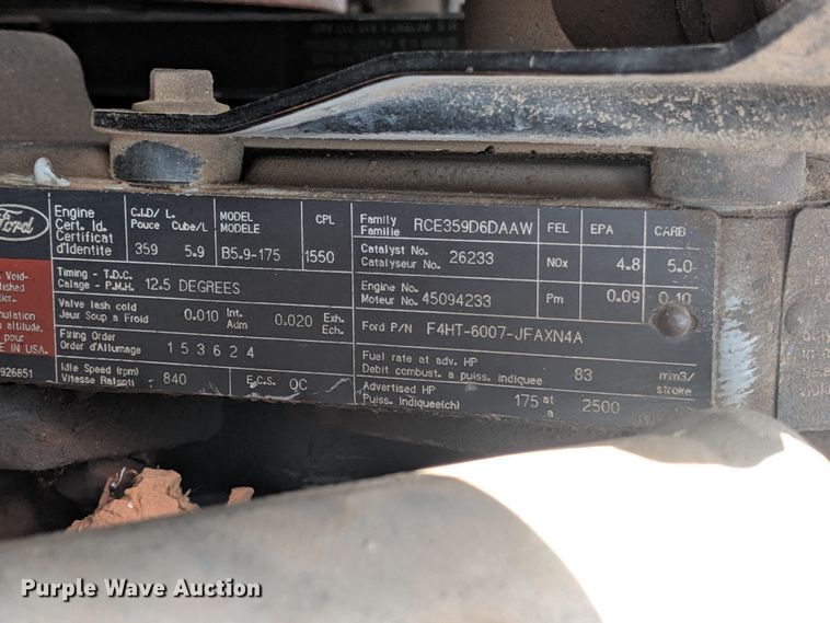 image for item FE9687 1995 Ford F700 dump flatbed truck