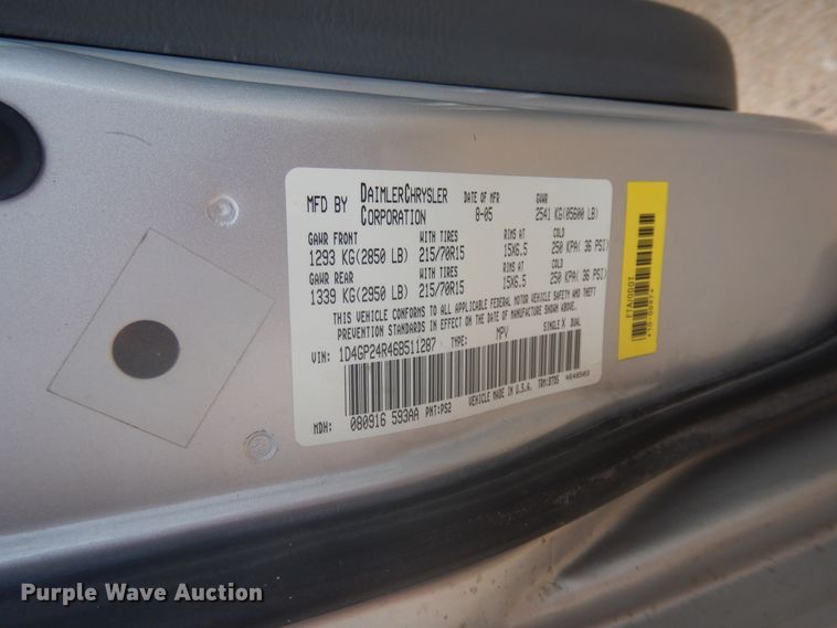 image for item FI9875 2006 Dodge Grand Caravan van