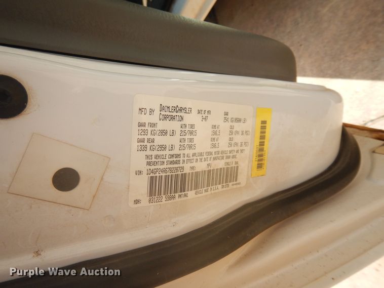 image for item FI9886 2007 Dodge Grand Caravan van