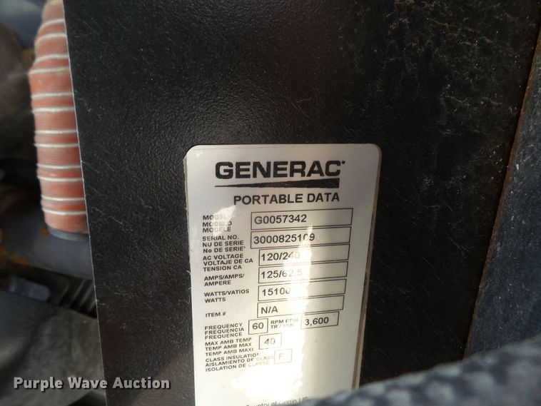 image for item FJ9155 Generac GP15000E generator
