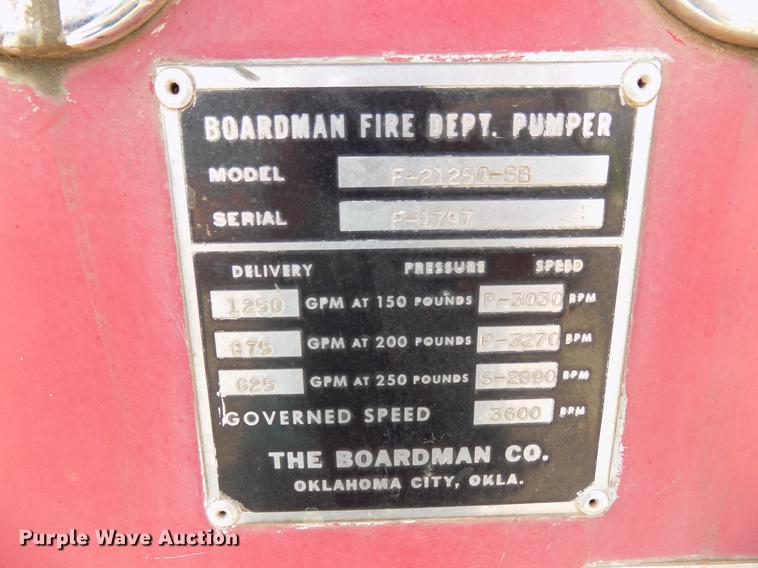 image for item FO9785 1970 Ford C910 fire truck