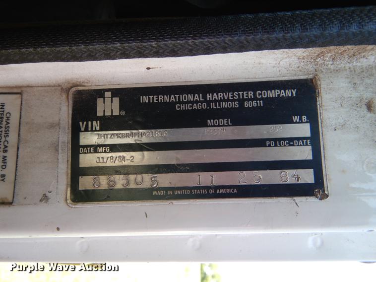 image for item FT9603 1985 International 2574 truck with Big John tree transplanter