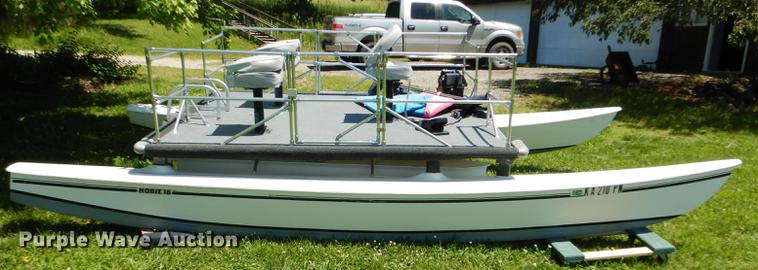 image for item FT9616 Shop built Hobie Cat pontoon boat