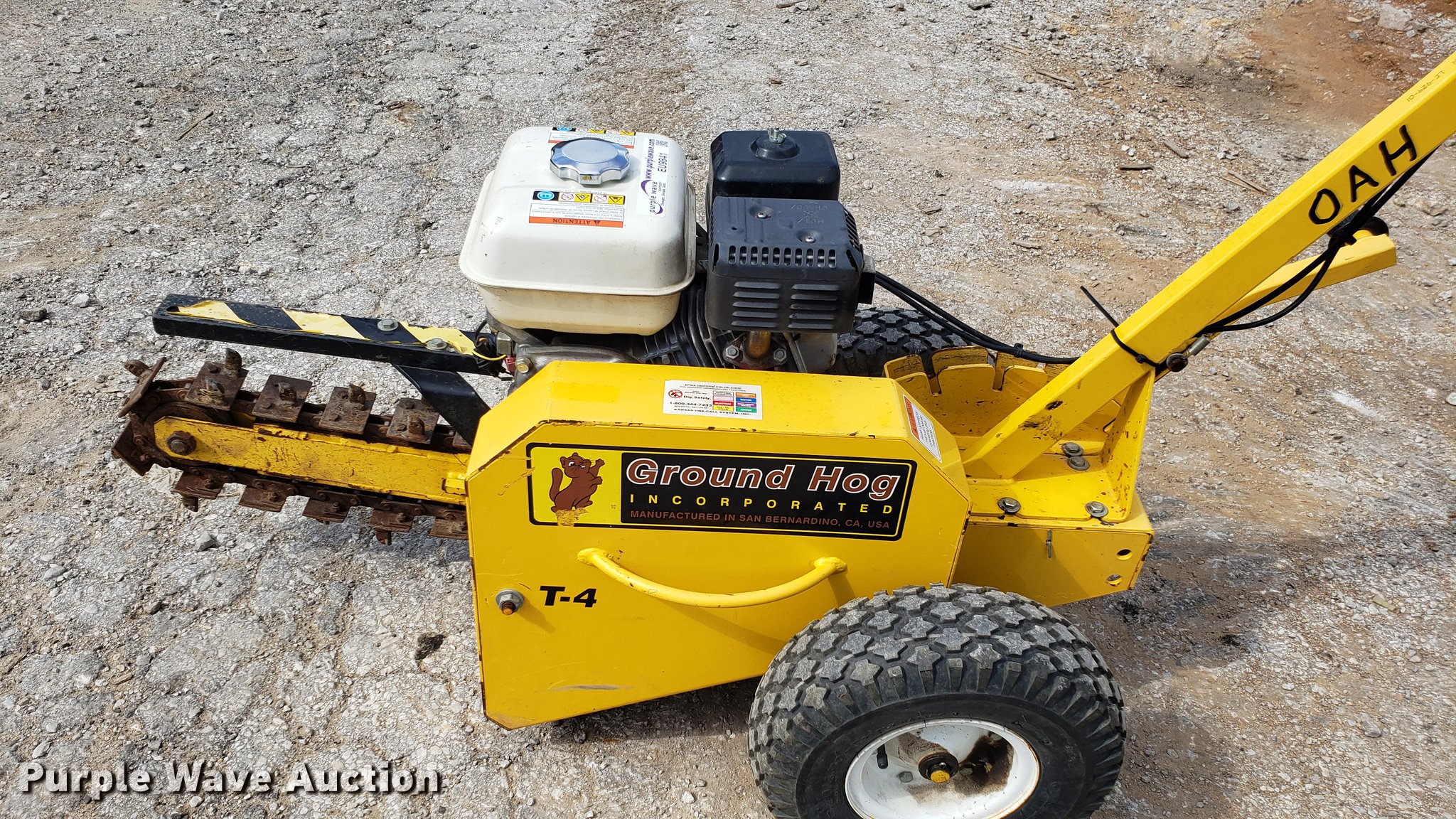 Ground Hog T4 trencher in MO Item EU9841 sold Purple Wave