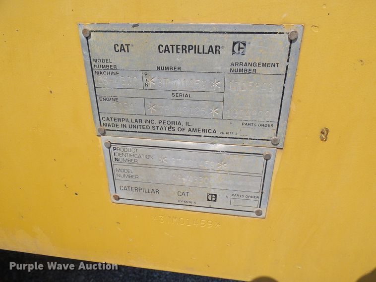 image for item DB2216 2001 Caterpillar CS-433C single drum vibratory roller
