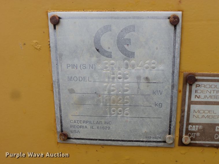 image for item DC4530 1996 Caterpillar TH83 telehandler