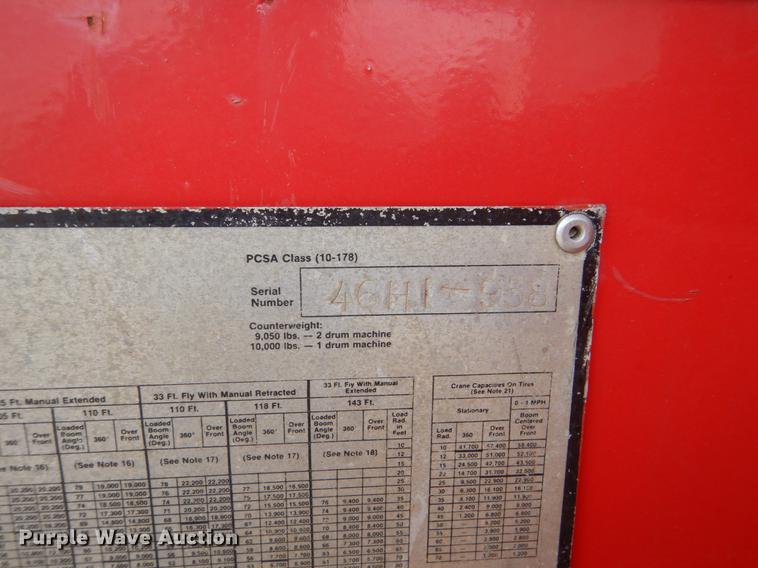 image for item DC4553 1981 Link Belt HSP-8040 crane