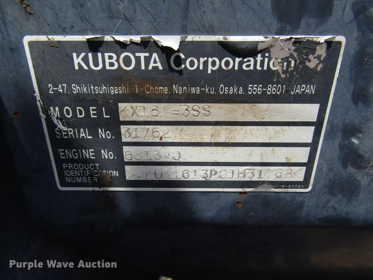 image for item DD6190 2006 Kubota KX161-3SS mini excavator