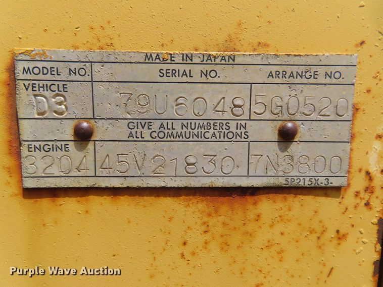 image for item DD6192 1979 Caterpillar D3 dozer