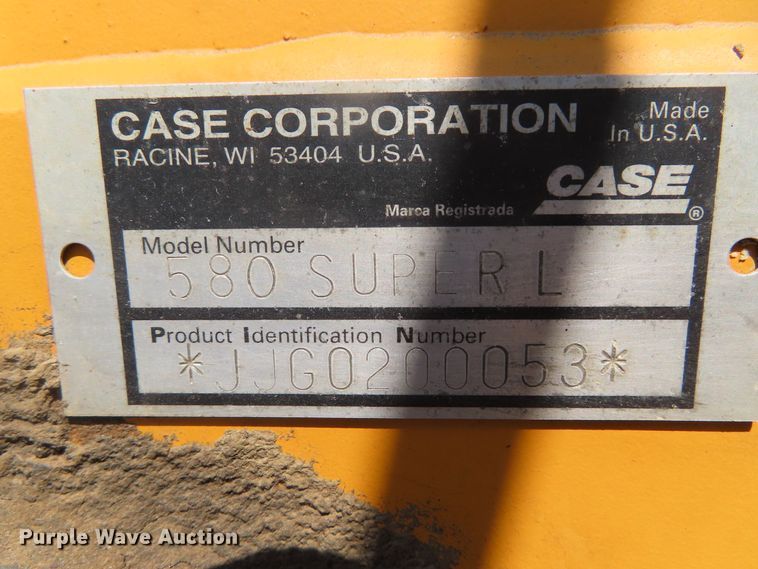 image for item DD6193 1997 Case 580 Super L backhoe