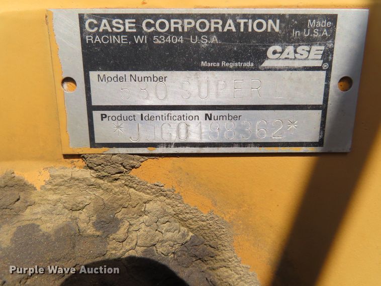 image for item DD6194 1996 Case 580 Super L backhoe