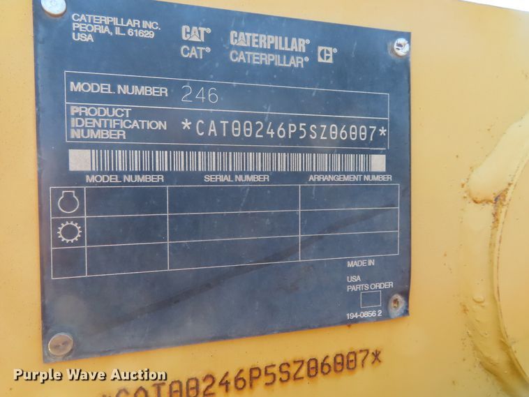 image for item DD6195 2002 Caterpillar 246 skid steer