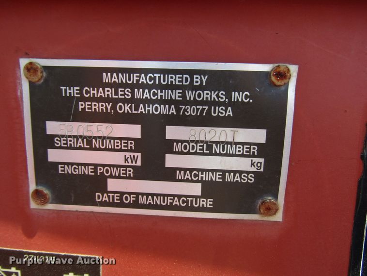 image for item DD6199 1998 Ditch Witch 8020 Turbo trencher