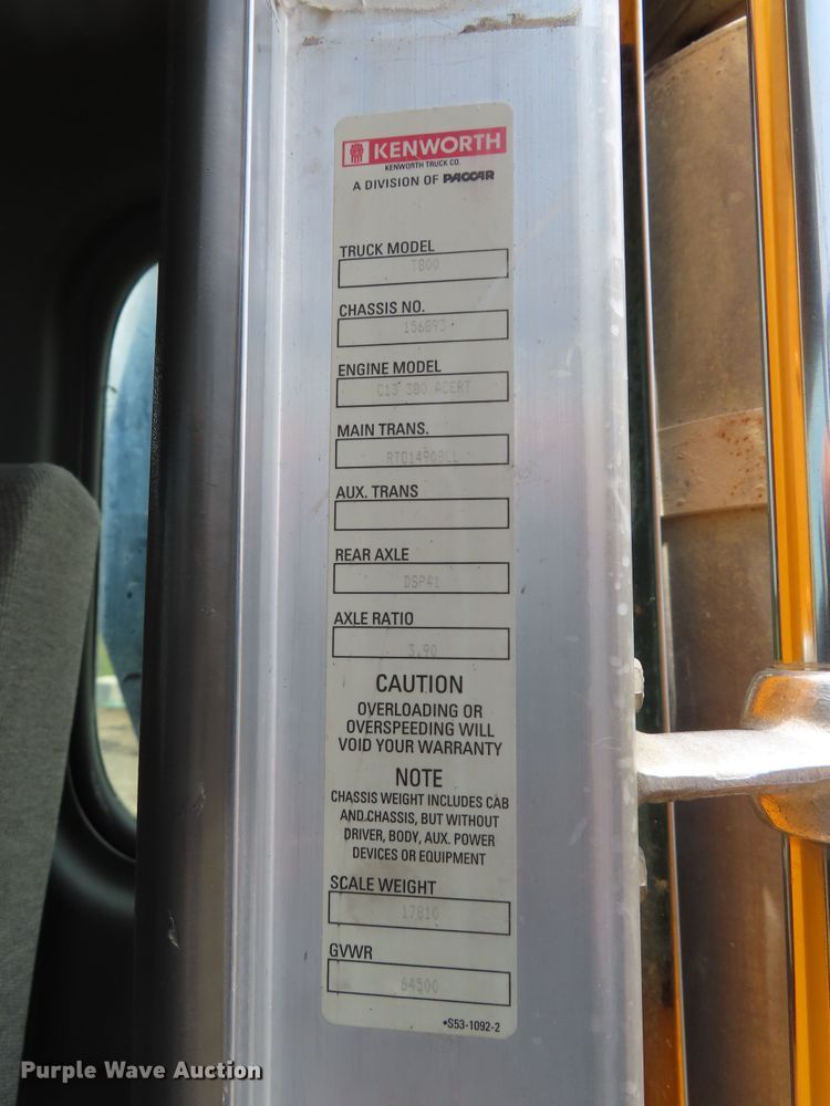 image for item DD6229 2006 Kenworth T800 dump truck