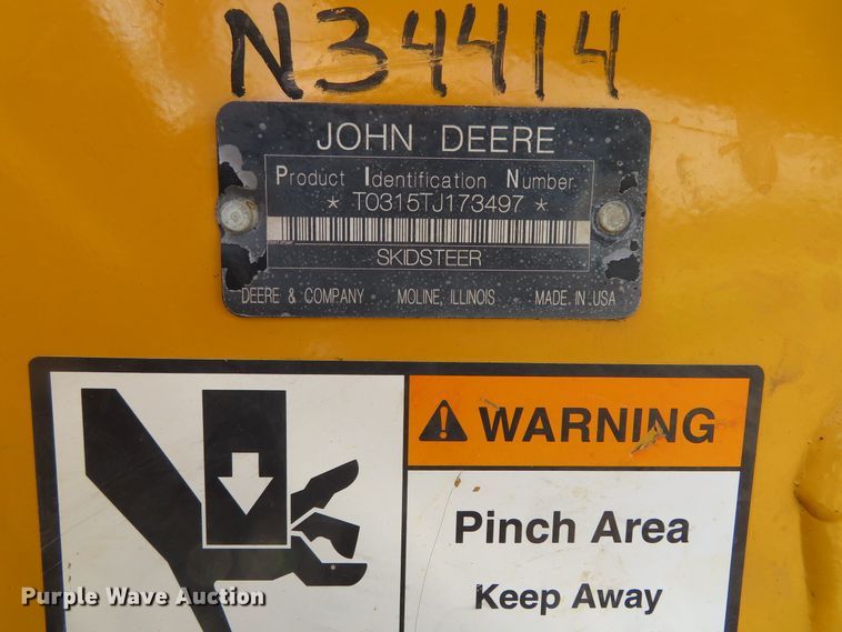 image for item DD6245 2009 John Deere CT315 skid steer