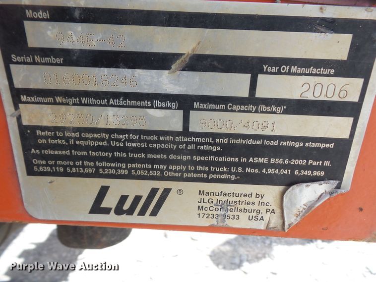 image for item DD6289 2006 JLG 944E-42 telehandler