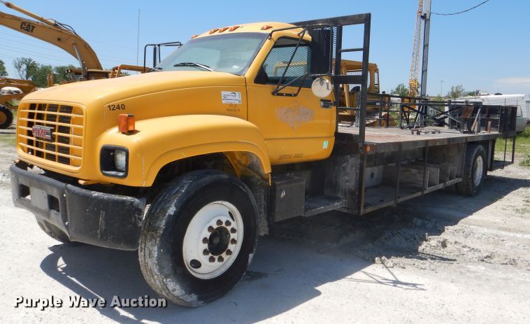 image for item DE3530 1997 GMC C7500 flatbed truck
